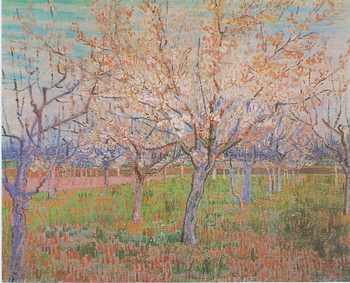 Painting:  Orchard with Flowering Apricot-Trees