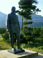 Statue: John Stevens, Marias Pass, Summit, MT
